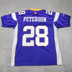 Adrian Peterson Vikings #28 Jersey Mens 48 Purple Authentic Reebok On Field Sewn